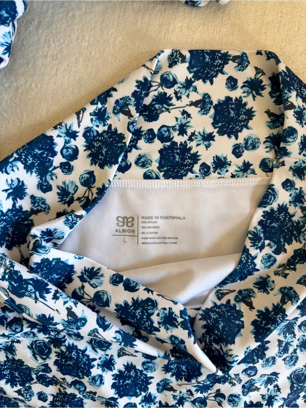 Albion Fit Blue Floral Swim Skirt Set - Picture 2 of 3